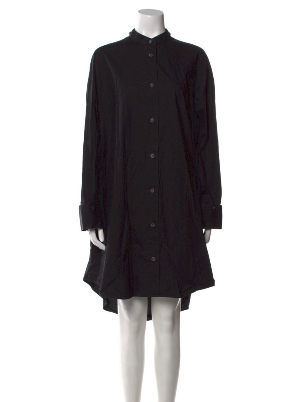 mm6 maison martin margiela black button down dress